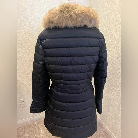 ❌SOLD❌Laundry By Shelli Segal DARK Navy Blue Puffer Coat with Faux Fur Collar - Picture 10 of 10